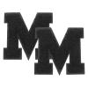 QUARKZMAN 2 Pcs Letter-M Iron-On Chenille Patches view 1