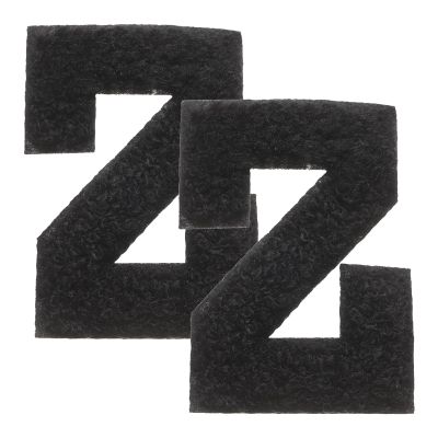 QUARKZMAN 2 Pcs Letter-Z Iron-On Chenille Patches