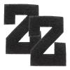 QUARKZMAN 2 Pcs Letter-Z Iron-On Chenille Patches view 1