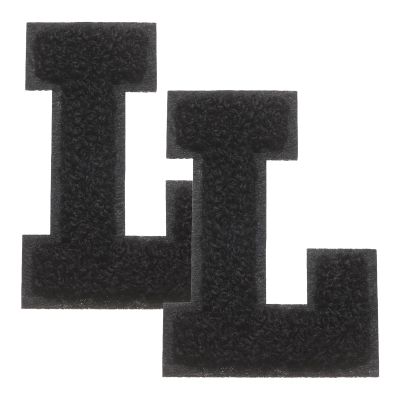 QUARKZMAN 2 Pcs Letter L Iron-On Chenille Patches