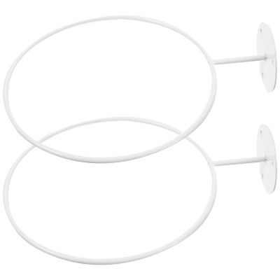 MOBUTOFU 2-Piece Iron Soccer Wall Mount, White