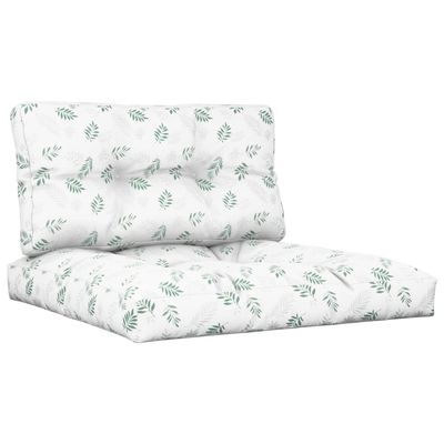 Foknhdi 2-Piece Pallet Cushion Set, Leaf Pattern