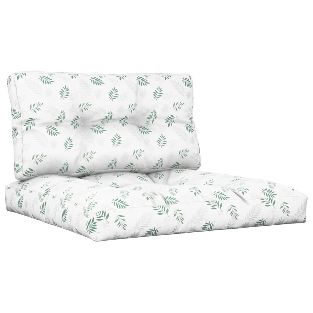 Foknhdi 2-Piece Pallet Cushion Set, Leaf Pattern