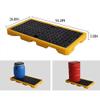 OLSKFUH Spill Containment Tray for Industrial Oil Spills, Leakproof Stackable Tray for Oil Drums, Removable Non-Slip Platform with Drain, Yellow, 1 Pack, 51.2 view 2