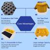 OLSKFUH Spill Containment Tray for Industrial Oil Spills, Leakproof Stackable Tray for Oil Drums, Removable Non-Slip Platform with Drain, Yellow, 1 Pack, 51.2 view 4