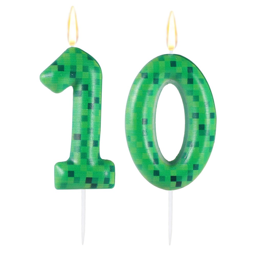 Ovanda Pixel Birthday Candle 10