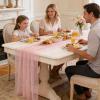 Tulle Table Runner - 100 cm Spring & Kitchen Linen - Beaded Table Decoration view 2