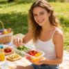 Stackable Refrigerator Storage Containers with Lids view 3