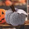 Decorative Orange Knitted Pumpkin view 3
