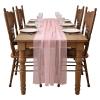 Long Table Runner - Transparent Kitchen Textiles in White Tulle view 1