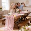 Long Table Runner - Transparent Kitchen Textiles in White Tulle view 4