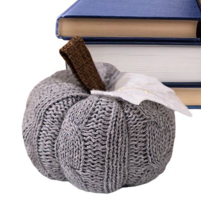 Decorative Orange Knitted Pumpkins for Fall