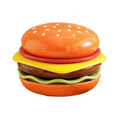 Qkbuza Stackable Burger Plate Set