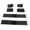 Pwshymi Dumbbell Ankle Straps, Breathable and Comfortable Nylon Foot Attachments for Strength Training, 2-Pack (Black) view 4