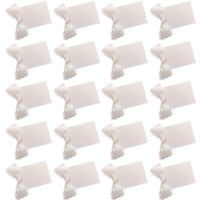 Casiler 20 Blank Table Cards with Ribbon