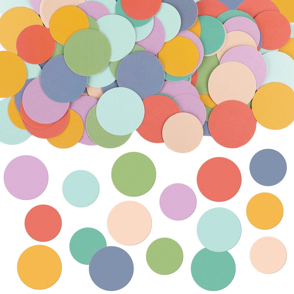 120-Piece Cardboard Confetti, 8 Colors