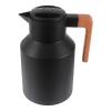 1 L Glass and PP Thermos Bottle with Silicone and Wood, Black view 1