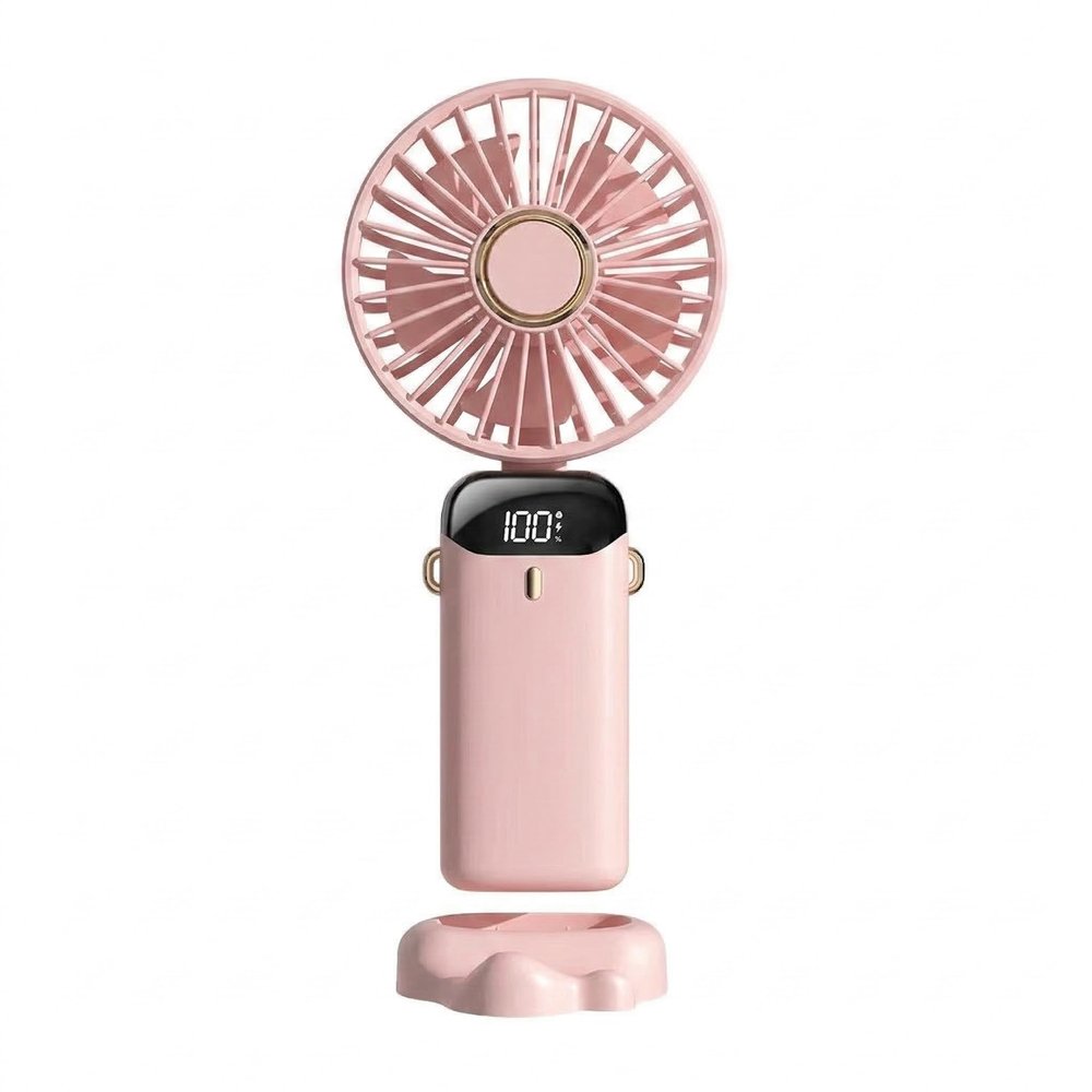 Winwj Handheld Fan with Active Ice Cooling, Portable, 20,000 RPM, High Speed, 20.5-Hour Runtime, 4 Speeds