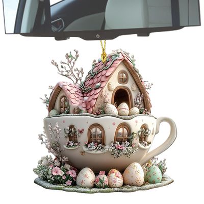 Vintage Easter Decoration - Bunny House Ornament