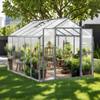 Gegaden Aluminum Garden Greenhouse, 301 × 238 × 225 cm, with 8 cm Foundation view 2