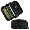 KLL PVC Pencil Organizer with Compartment, Dragonfly, Sky Blue/Black view 2