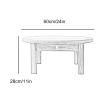 LIKANGLONGJU Round Japanese Solid Wood Floor Table with Drawer, Brown, 60 x 28 cm view 2