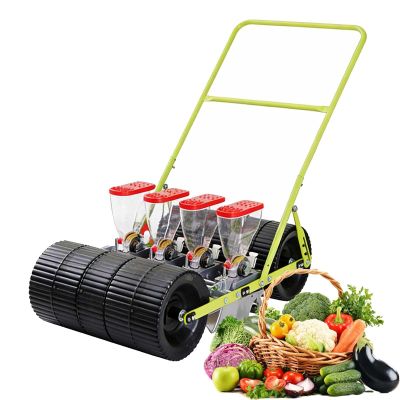 4-Row Hand-Pushed Garden Planter for Corn, Soybeans, Beans and Peanuts