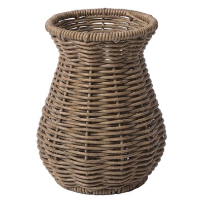 Ginwrek Rattan Vase, Handwoven Decorative Wicker Vase for Flowers