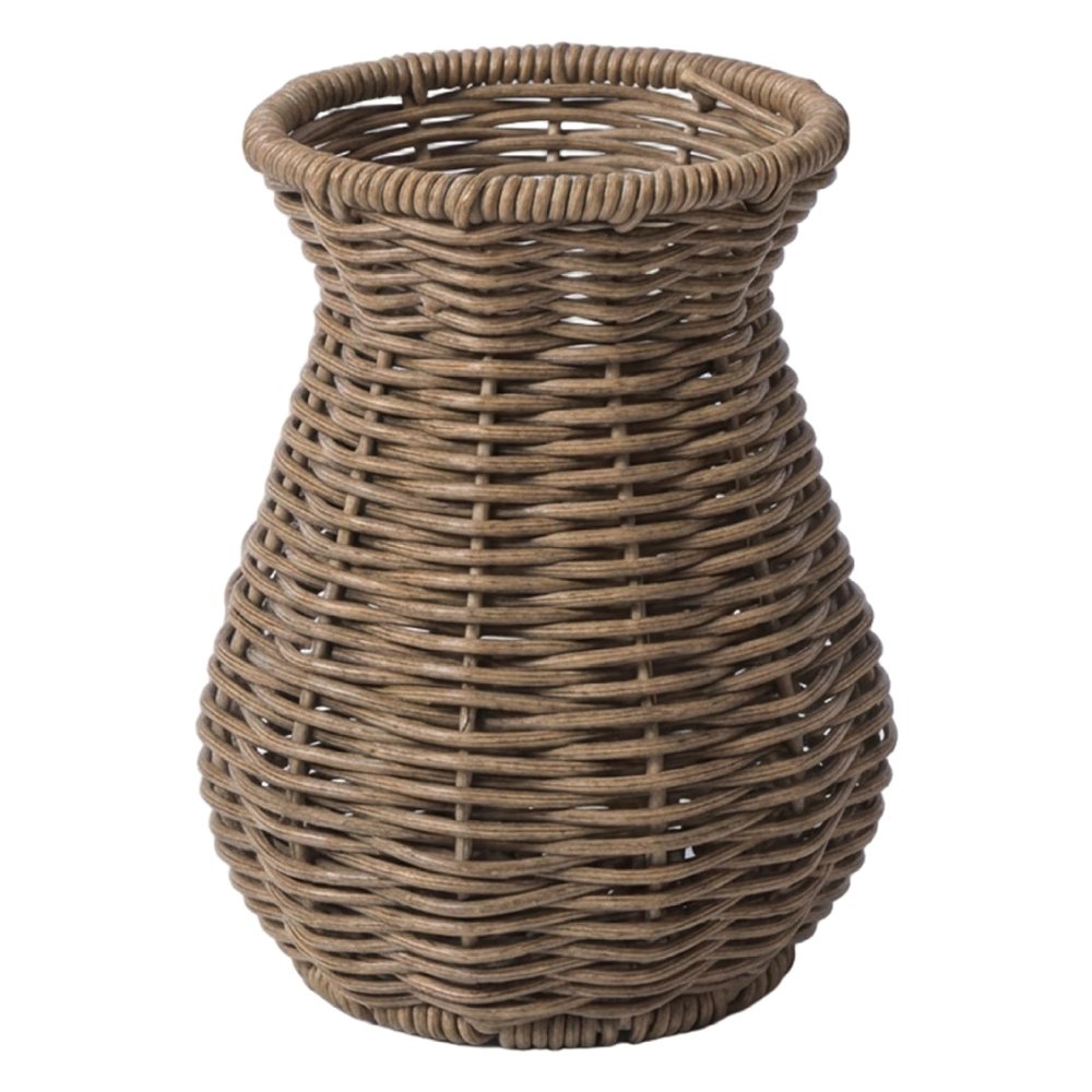 Ginwrek Rattan Vase, Handwoven Decorative Wicker Vase for Flowers