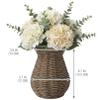 Ginwrek Rattan Vase, Handwoven Decorative Wicker Vase for Flowers view 2