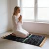 Bilingual Interactive Guided Muslim Prayer Mat, Foldable and Non-Slip, Black, 65 x 110 cm view 2