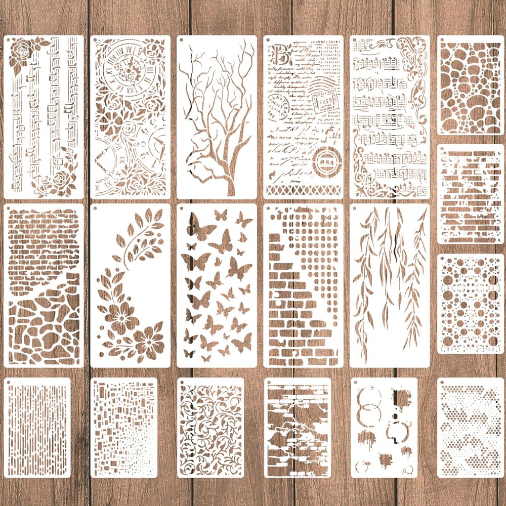 19-Piece Furniture Stencil Set