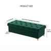 Modern Velvet Storage Bench with Ottoman Seat view 2