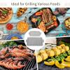 Grill Topper, Perforated Grill Pans with Handles, Versatile, Nonstick, for Fish, Meat and Vegetables, 2-Piece Set view 2