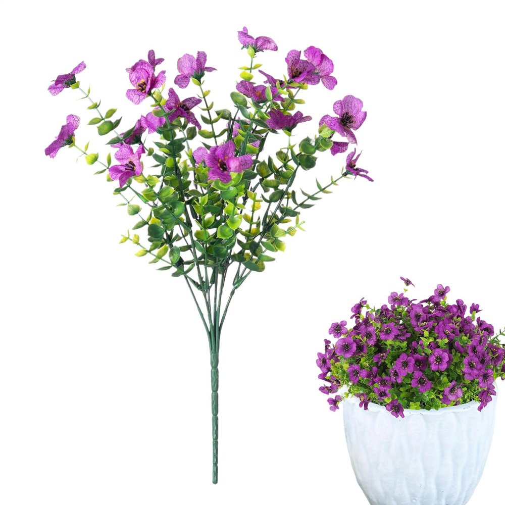 Artificial Flowers - Realistic Purple Silk Decoration for Home