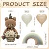 6-Piece Teddy Bear Foil Balloon Birthday Decoration Set view 2