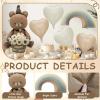 6-Piece Teddy Bear Foil Balloon Birthday Decoration Set view 4