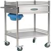 Mobile Multipurpose Cart with Drawers, 2-Tier Rolling Cart for Laboratories and Medical Facilities view 1