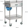 Mobile Multipurpose Cart with Drawers, 2-Tier Rolling Cart for Laboratories and Medical Facilities view 2