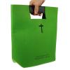 Green Felt Bible Bag with PU Handle view 4