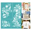 GOMAKERER 2 Sheet European Screen Printing Stencil with Vine Pattern view 1
