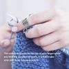 Cryfokt Compact Stainless Steel Thimble Yarn Guide for Organized Knitting, Silver, 1 Piece view 3