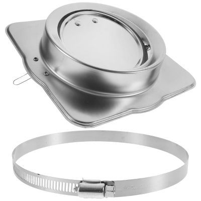 BETOOKY Stainless Steel Backdraft Damper 150 x 150 mm for Kitchen Exhaust, with Quiet Operation and Rain Backflow Protection, for Restaurant Kitchens and Hotels