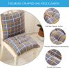 Outdoor Seat Cushion with Straps, Low-Back Cushion, 40 x 80 cm, for Garden Chairs, Benches and Dining Chairs (45 x 45 cm, 1 Piece) view 2
