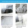 Outdoor Seat Cushion with Straps, Low-Back Cushion, 40 x 80 cm, for Garden Chairs, Benches and Dining Chairs (45 x 45 cm, 1 Piece) view 3