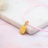 Vintage Oval Engraving Pendant Gold view 2