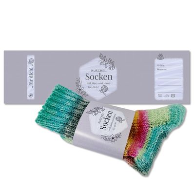 Frida's Wool House Sock Bands - Gray Floral