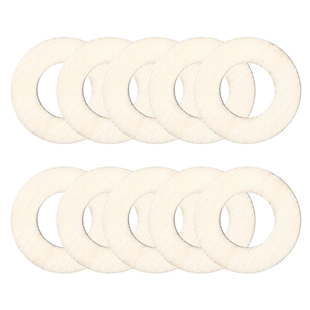 QUARKZMAN 0.8 Inch Unfinished Wood Rings
