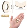 QUARKZMAN 0.8 Inch Unfinished Wood Rings view 2