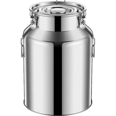 TrixmEsque Stainless Steel Milk Can with Lid, 1.48 L